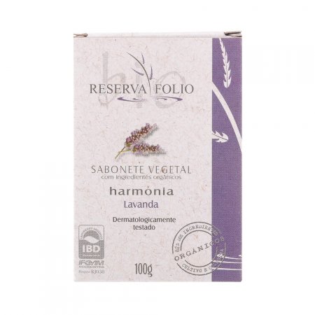 Sabonete Vegetal Orgânico Reserva Folio Harmonia Lavanda 100g