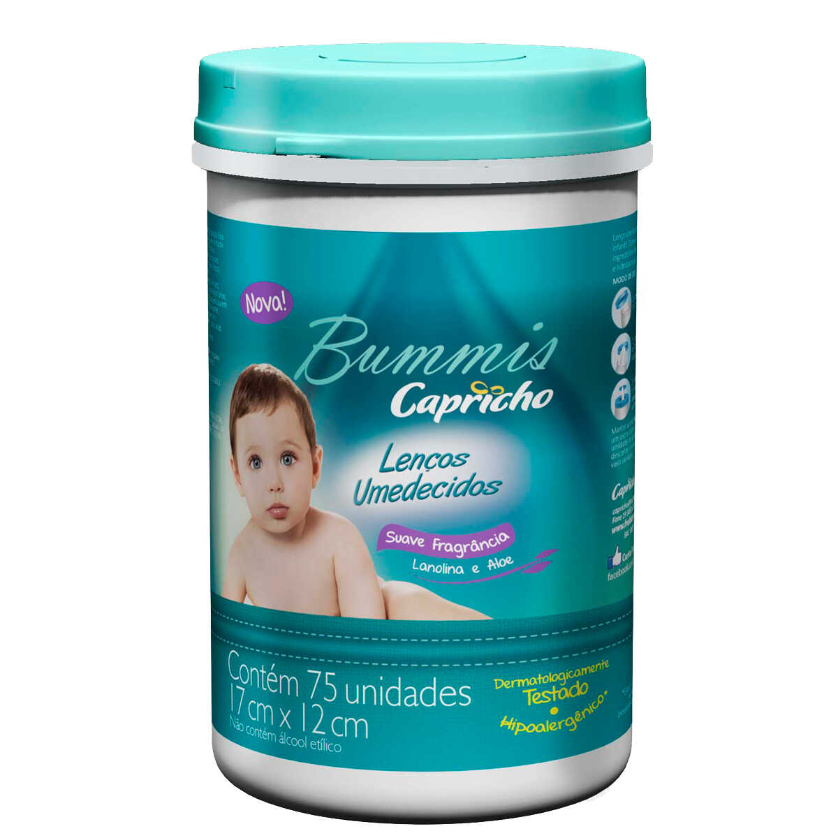 Lenços Umedecidos Pote Capricho Bummis