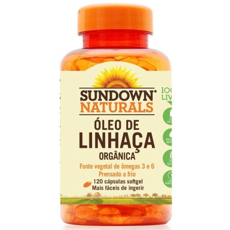 Óleo de Linhaça Dourada 1000mg Sundown 120 cápsulas