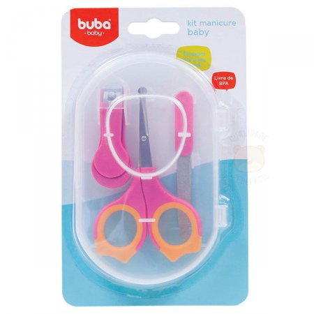Kit Cuidados com as Unhas do Bebê Rosa (0m+) - Buba