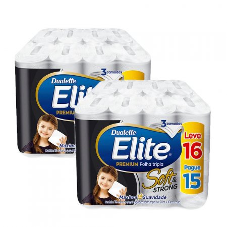 Papel Higiênico Folha Tripla Elite 32 Rolos