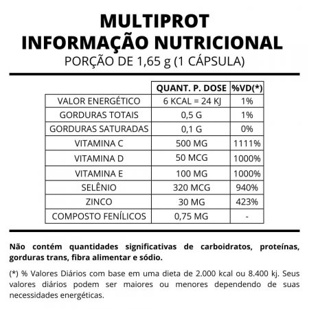 Multi Prot - 1650 Mg - 60 CÁP - Nutrigenes