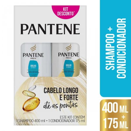 Kit Pantene Brilho Extremo Shampoo com 400ml + Condicionador com 175ml