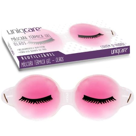 Máscara Térmica Gel para Olhos -  Uniqcare Rosa