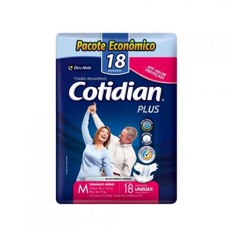 Fralda Cotidian Plus M 18 Unidades