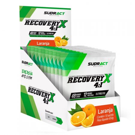 Recovery X 4.1 10 Sachês de 65G Laranja Sudract Nutrition