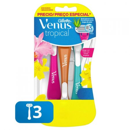 Aparelho de Depilação Descartável Venus Tropical c/3