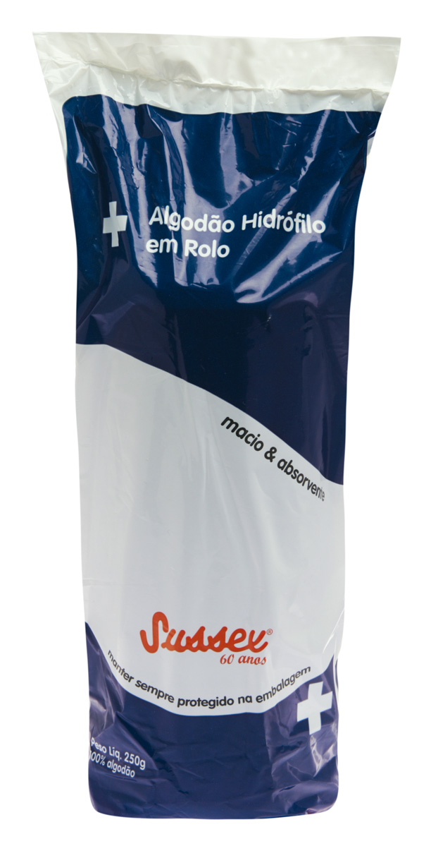 Algodão Hidrófilo Sussex em Rolo 250g