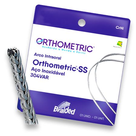 Arco Intraoral Ss Braided Retangular 0,019 X 0,025 Superior - Orthometric