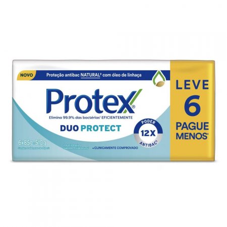 Sabonete Antibacteriano em Barra Protex Duo Protect 6 unidades