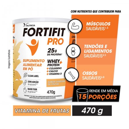 Suplemento Alimentar em Pó Nutricia Fortifit Pro Vitamina de Frutas com 470g