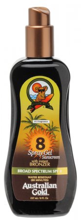 Bronzeador Australian Gold Instant Bronzer FPS 8 Corporal Spray Gel com 237ml
