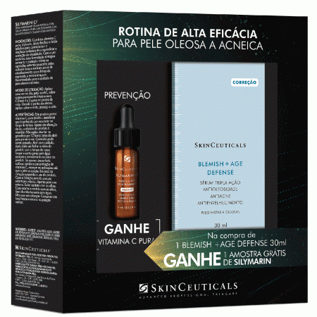 Kit Skinceuticals Blemish Age Defense Antiacne 30ml + Silymarin CF Antioxidante 4ml