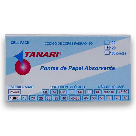 Cone De Papel Absorv Cell Pack Com 120 - Tanari Cone De Papel Absorv Cell Pack 15-40 Com 120 - Tanari