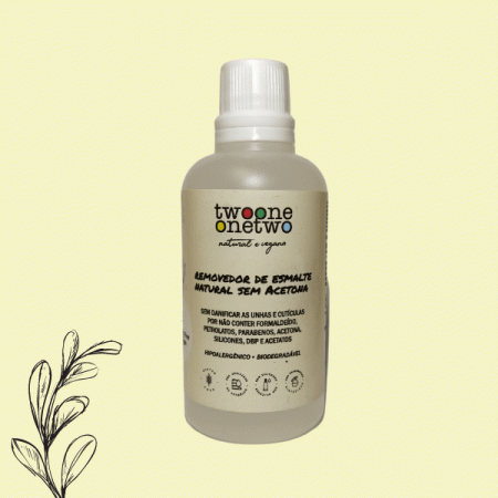Removedor de Esmalte Sem Acetona Twoone Onetwo Natural Vegana