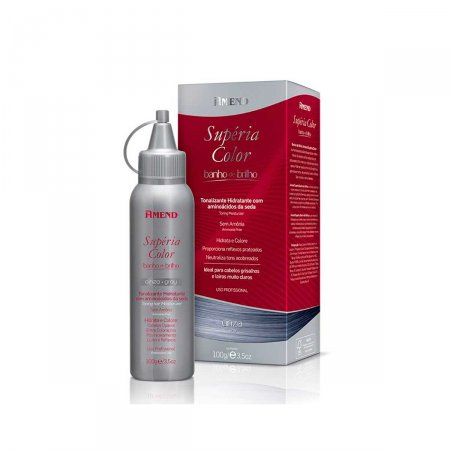 Banho de Brilho Tonalizante Hidratante Supéria Color Amend Cinza com 100g