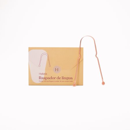 Raspador de Língua para limpeza da língua 100% cobre Holistix Raspador de Língua