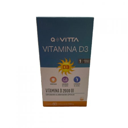 Vitamina D3 500MG Q+ Vitta C/60 Caps