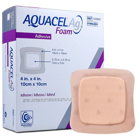 Curativo Aquacel Ag Foam Convatec - 10Cm X 10Cm - 420681