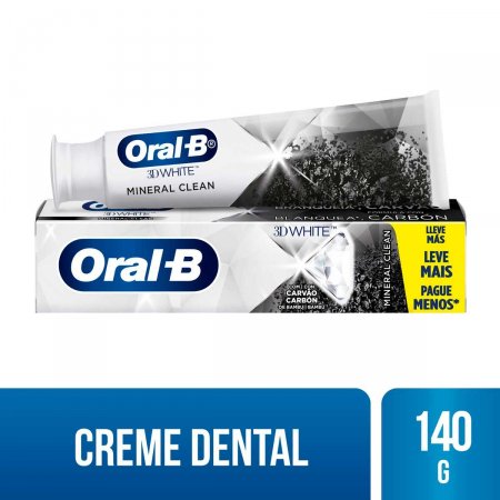 Creme Dental Oral-B Mineral Clean com Carvão com 140g