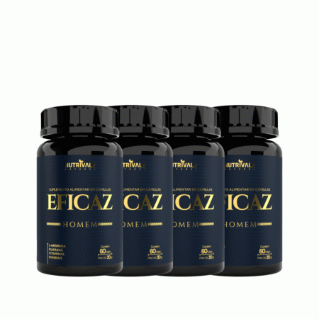 Eficaz Homem 60 Capsulas 500 Mg 4 Unidades Estimulante - Linduras