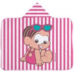 Toalha de Banho Turma da Mônica Baby 70 cm x 90 cm com Capuz e Forro de Fralda - Estampa Localizada Mônica