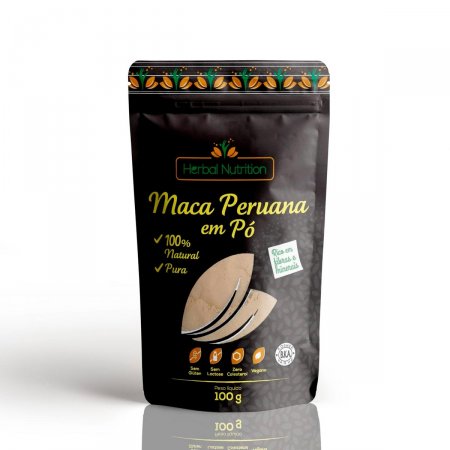 Maca Peruana em Pó Herbal Nutrition 100% Natural com 100g