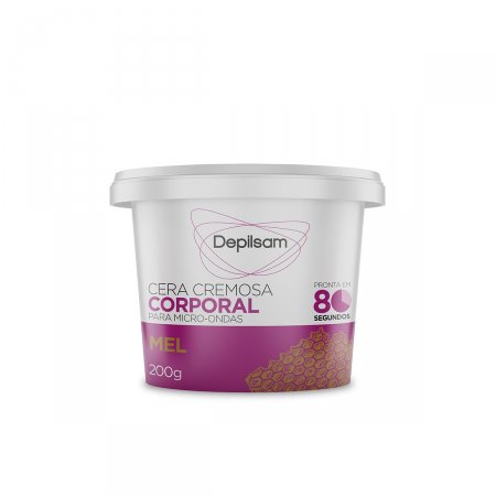 Cera Cremosa para Micro-ondas Depilsam Mel com 200g