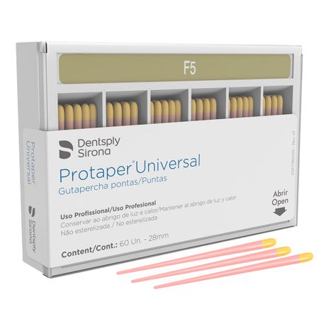 Cone de Guta Protaper Com 60 - Dentsply Sirona Cone de Guta Protaper F5 28mm Com 60 - Dentsply Sirona