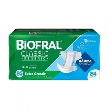Fralda Biofral Essity Classic Generic EG C/ 24 UNI