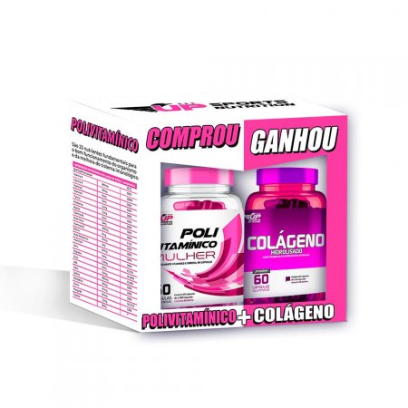 Kit Polivitamínico Mulher 60 Cáps + Colágeno Hidrolisado 60 Cáps Up Sports Nutrition