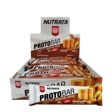 Barra Proto Bar Peanut Butter c Amendoim,Nutracaps-8Unid 70g