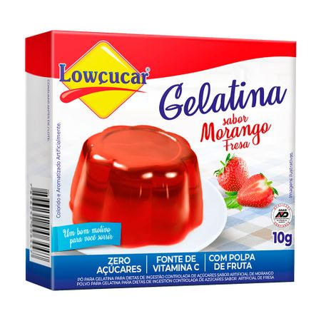 Gelatina Lowçucar Sabor Morango 10g
