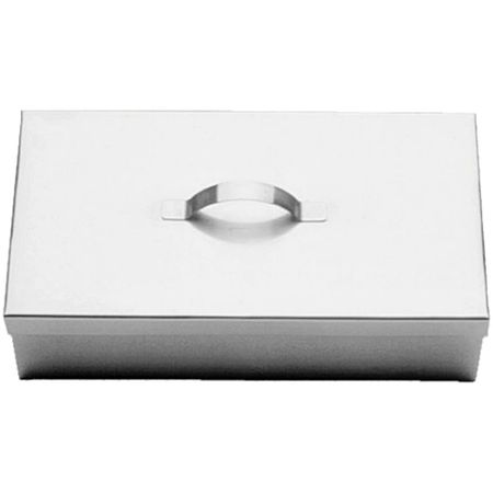 Estojo Hospitalar Açonox em Aço Inox - Tipo Maleta Liso - Com Tampa - 25 x 16 x 4.5 cm