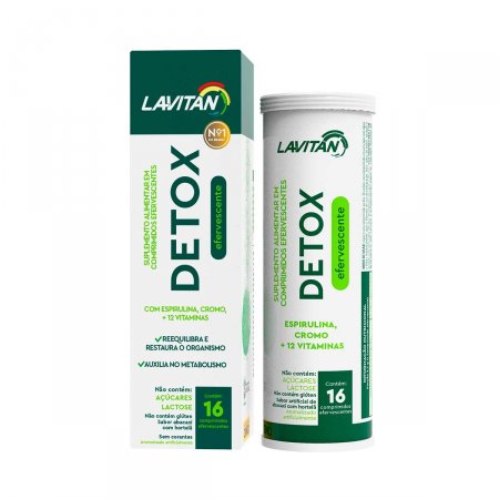 Suplemento Alimentar Lavitan Detox com 16 comprimidos