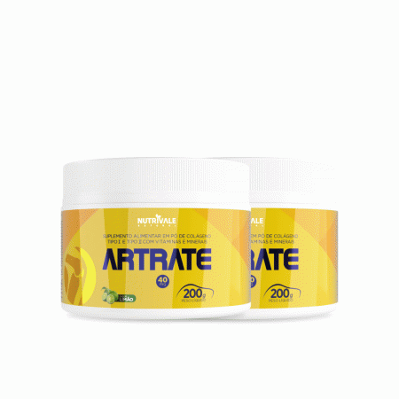 Colageno Tipo1 E 2 Artrate Em Pó 2 Unidades 200g Natural - Linduras