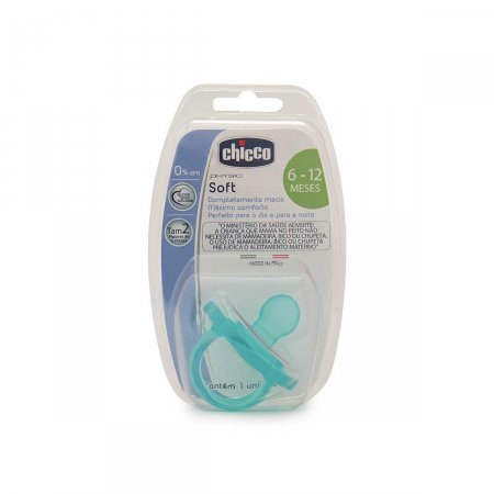 Chupeta Chicco Physio Forma Soft 6 - 12 Meses Azul com 1 unidade