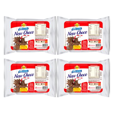 Kit 4x Achocolatado New Choco Lowçucar Refil 500g