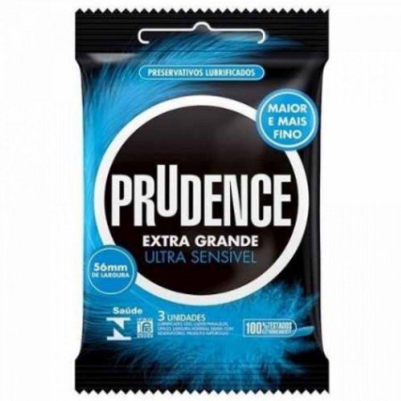 Preservativo Prudence Extra Grande Ultra Sensivel c/3unid