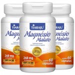 KIT 3X Magnésio Malato 260mg 60 cápsulas -  Tiaraju