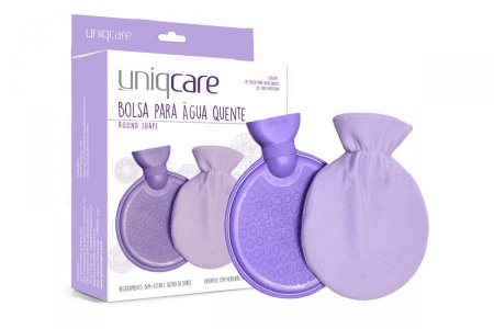 Bolsa para Água Quente Redonda com Capa 800ml - UniqCare