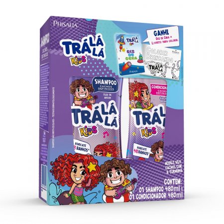 KIT SHAMPOO 480ml+COND 480ml TLL KIDS DIA DAS CRIANCAS EU AMO CACHOS