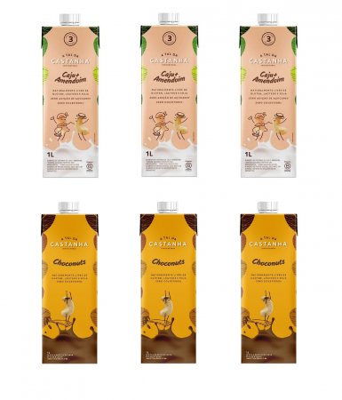 Kit Bebida Vegetal Choconuts 1L e Caju + Amendoim