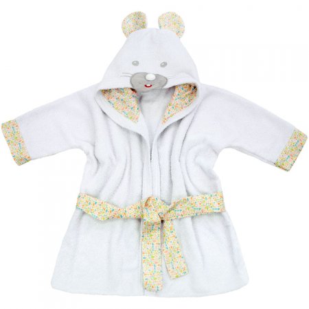 Roupão com Capuz Bordado Baby Joy Ratinho Premium