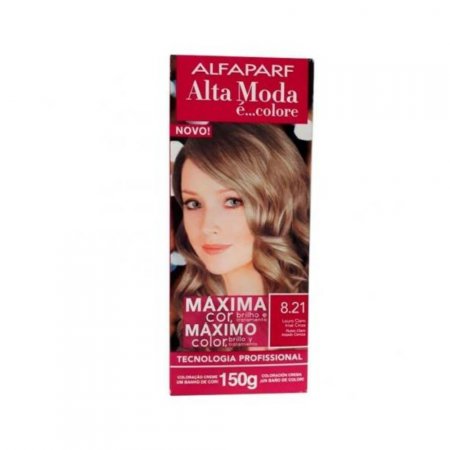 Tintura Alta Moda 8.21 Louro Claro iriseCinza 150gr Alfaparf