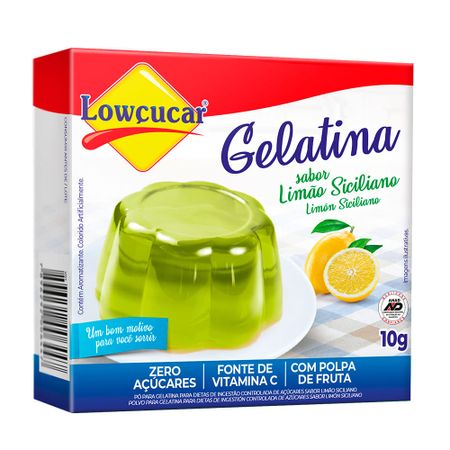 Gelatina Lowçucar Sabor Limao Siciliano 10g