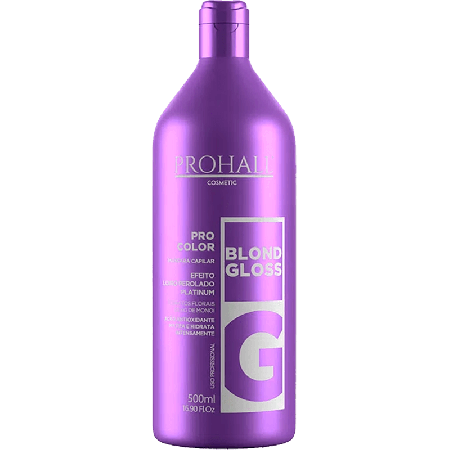 Prohall Cosmetic Pro Color - Máscara Blond Gloss Efeito Loiro Perolado Platinum 500ml