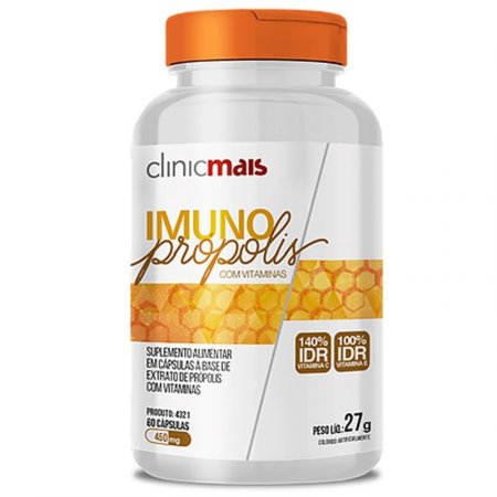 IMUNOprópolis extrato de própolis 450mg ClinicMais 60 cápsulas