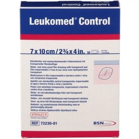 Curativo Filme Transparente BSN Leukomed Control (tipo Opsite) 07cm x 10cm  com 10 unidades