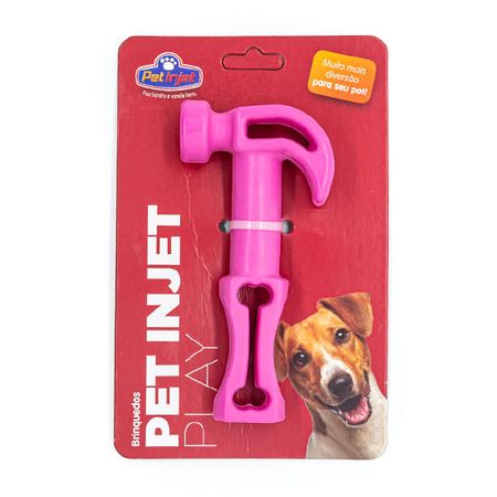 Brinquedo Pet Play Martelo para Cães - Pet Injet Brinquedo Pet Play Martelo para Cães Rosa - Pet Injet
